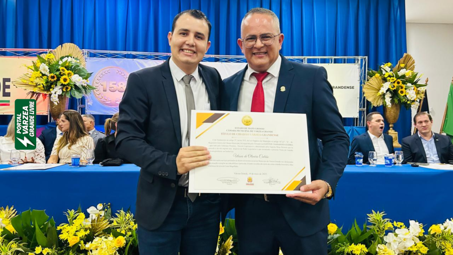Ulisses Cedrão recebe Título de Cidadão Várzea-Grandense e sela vínculo histórico com a cidade