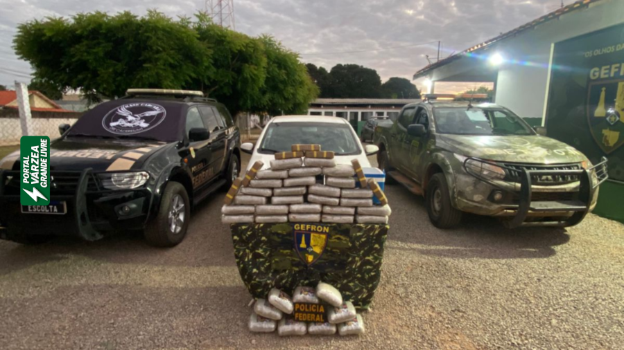 Drogas em carro da saúde: Gefron e PF apreendem 43 tabletes e causam prejuízo de R$ 233 mil às facções