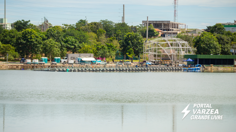 Parque das Águas recebe megaestrutura para festa histórica de 307 anos de Cuiabá